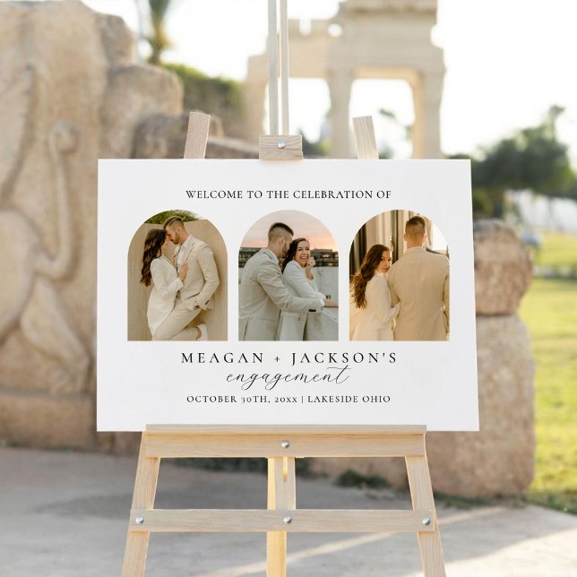 ENGAGEMENT PARTY PHOTO WELCOME SIGN 36" x 24" (Creator Uploaded)