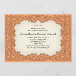 Engagement Party Ranch Light Brown Invitations