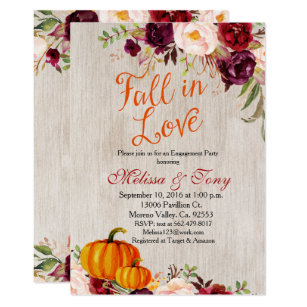 fall engagement party invitations