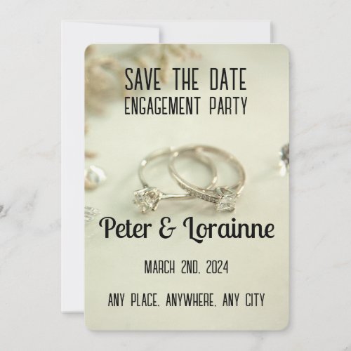 Engagement Party _ save the date Editable Invitation