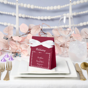 Engagement Party Script Elegant Large Burgundy Favor Boxes