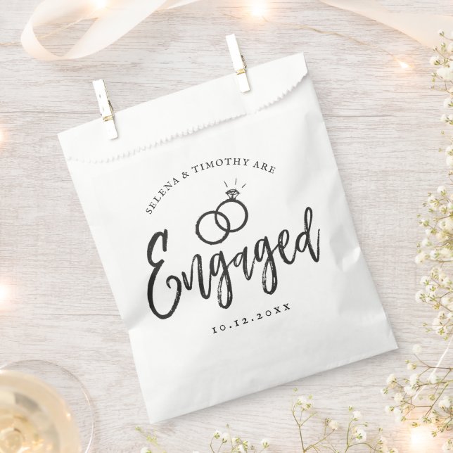 Engagement Party Script Lettering |  Favor Bag (Clipped)