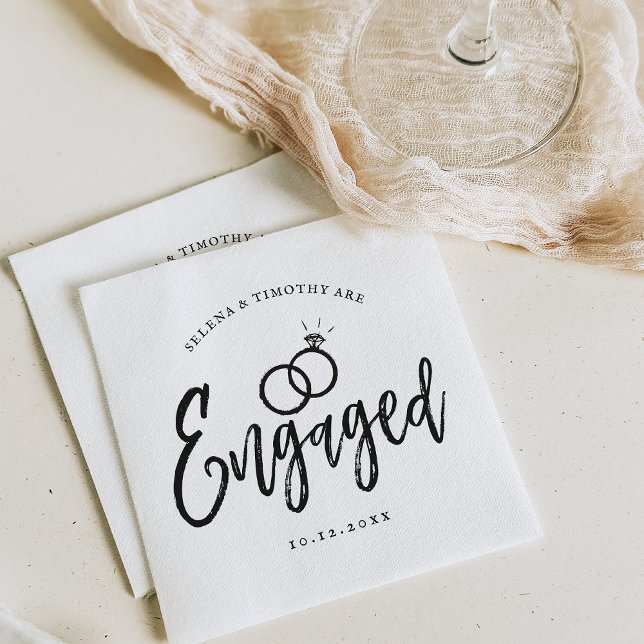 Engagement Party Script Lettering Napkins (Creator Uploaded)