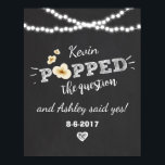 Engagement party sign popped the question Chalk<br><div class="desc">♥ Give the perfect touch to your engagement / proposal party with this chalkboard sign!</div>