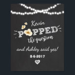 Engagement party sign popped the question Chalk<br><div class="desc">♥ Give the perfect touch to your engagement / proposal party with this chalkboard sign!</div>