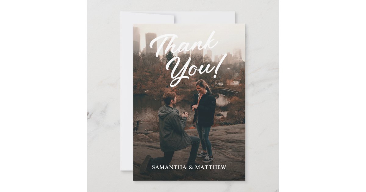 Engagement Party Thank You Card Zazzle