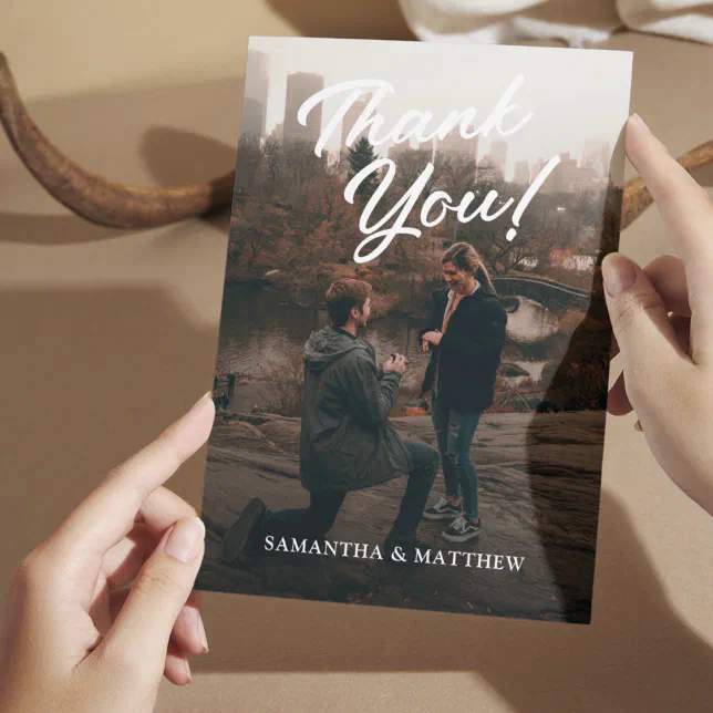 Engagement Party Thank You Card Zazzle