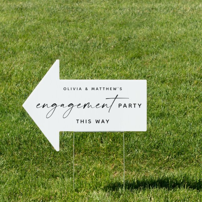 Engagement Party This Way | Minimalist Arrow Sign (Insitu)
