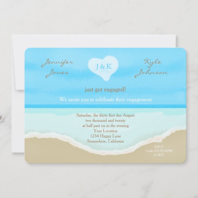 Engagement Party Watercolor Invitation (Front)