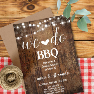 Engagement Party We Do BBQ Invitation