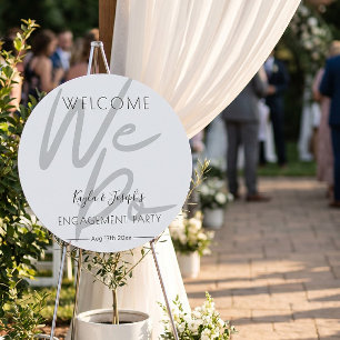 Engagement party welcome  banner sign