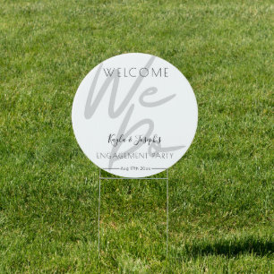 Engagement party welcome  banner sign