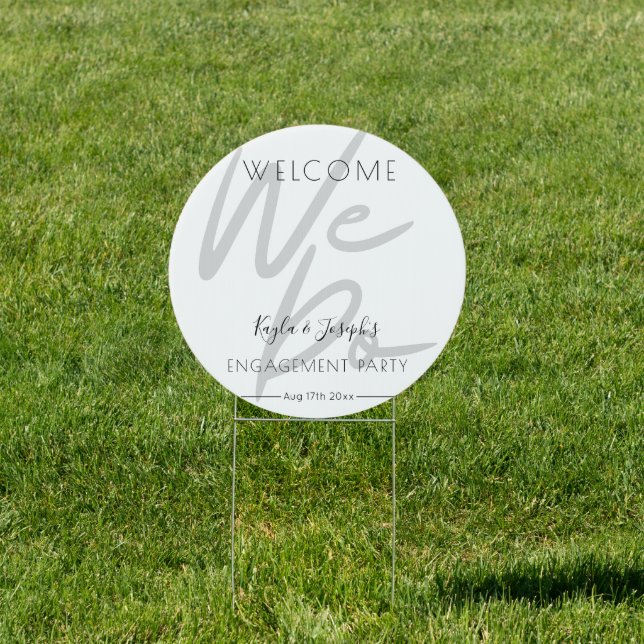 Engagement party welcome  banner sign (Insitu)