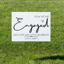 Engagement party welcome sign