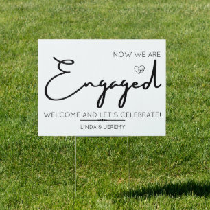 Engagement party welcome sign