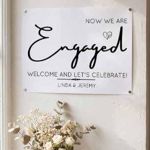 Engagement party welcome sign
