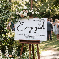 Engagement party welcome sign