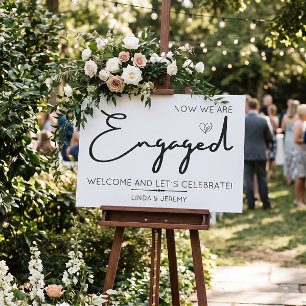 Engagement party welcome sign