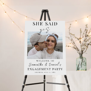 Engagement Party Welcome Sign