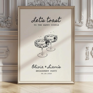 Engagement Party Welcome Sign, Couples Shower Invi Foam Board