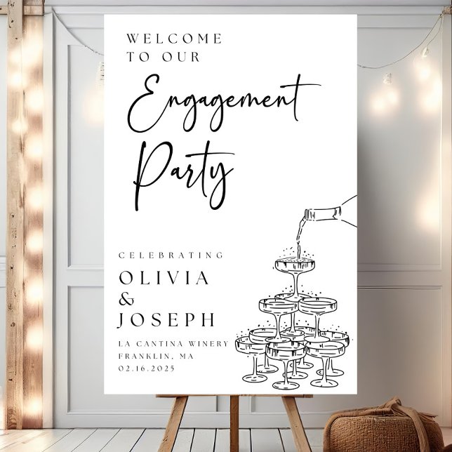 Engagement Party Welcome Sign Custom Engagement  (Creator Uploaded)