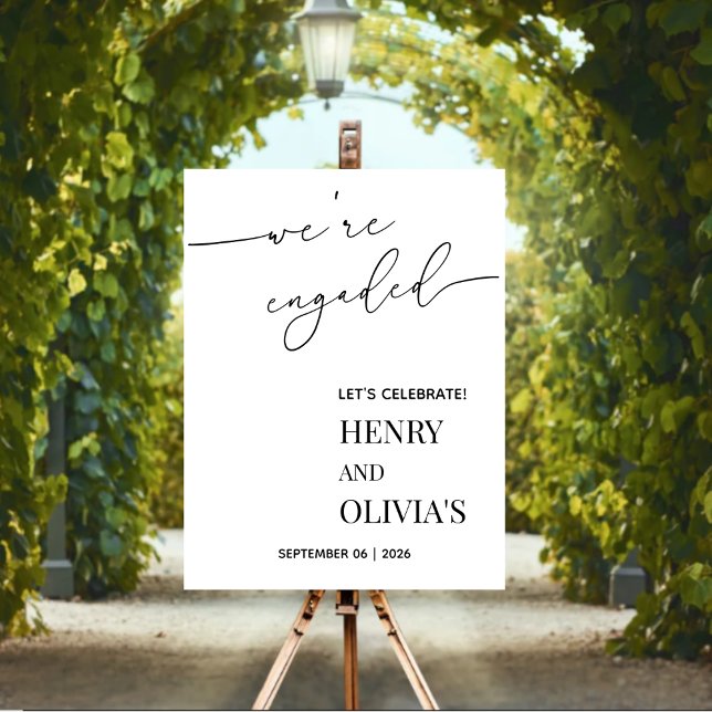 Engagement Party Welcome Sign | Engaged Party Sign (Creator Uploaded)