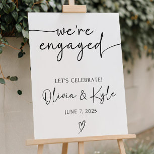 Engagement Party Welcome Sign Minimalist EngagemeT