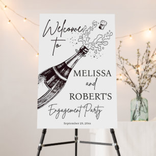 Engagement Party Welcome Sign, Minimalistic Party  Foam Board
