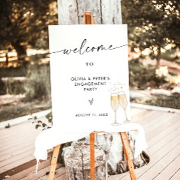 Engagement Party Welcome Sign | Modern Minimalist 