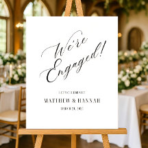 Engagement Party Welcome Sign: Modern Personalized