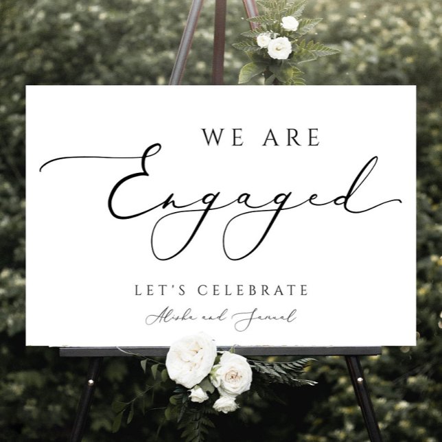 ENGAGEMENT PARTY welcome sign Simple we are Engage (Creator Uploaded)