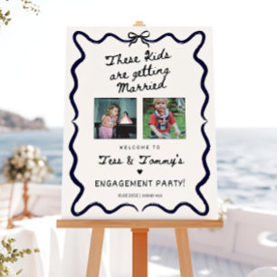 Engagement Party Welcome Sign Template Editable