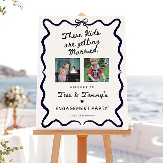 Engagement Party Welcome Sign Template Editable