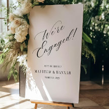 Engagement Party Welcome Sign Template: Modern Per