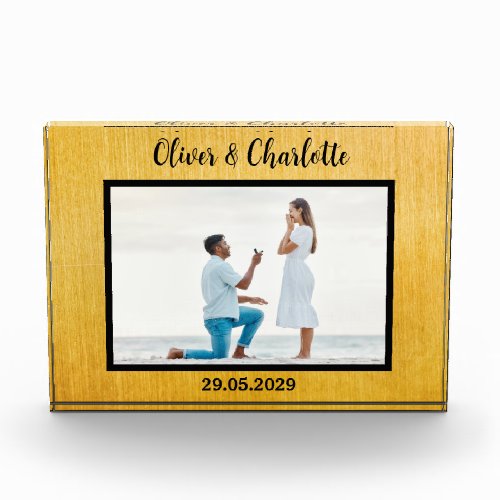 Engagement Personalized Couple marriage proposal Photo Block