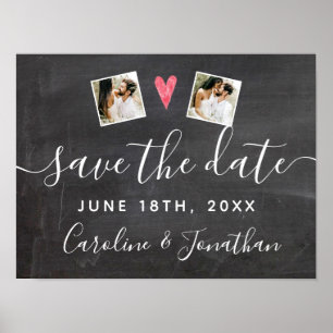 Engagement Photo Prop Chalkboard Save the Date Poster