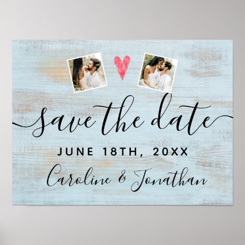 Engagement Photo Prop Wood Sign For Save the Date