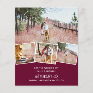 Engagement Photo Save the Date Custom Color BUDGET