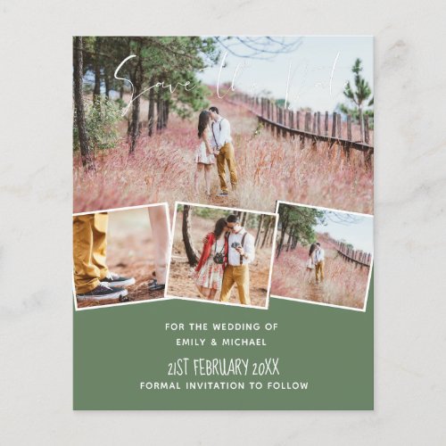 Engagement Photo Save the Date Custom Color BUDGET