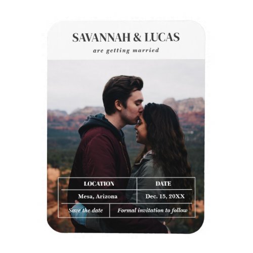 Engagement Photo Save the Date Magnet