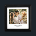 Engagement Photo Wooden Jewelry Keepsake Box<br><div class="desc">A personalized engagement photo wood lacquered keepsake box. Replace this photo with your own favorite wedding photo.</div>