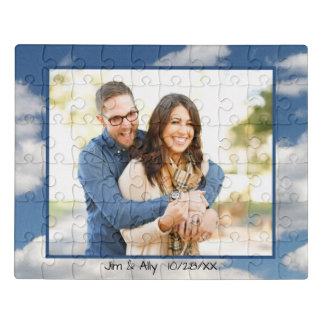 Engagement Photograph Blue Sky Frame Jigsaw Puzzle