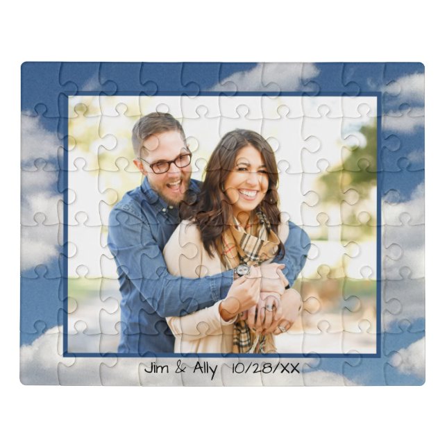 Engagement Photograph Blue Sky Frame Jigsaw Puzzle (Puzzle Horizontal)