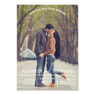 Engagement Photos Wedding Invitation