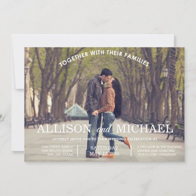 Engagement Photos Wedding Invitation (Front)