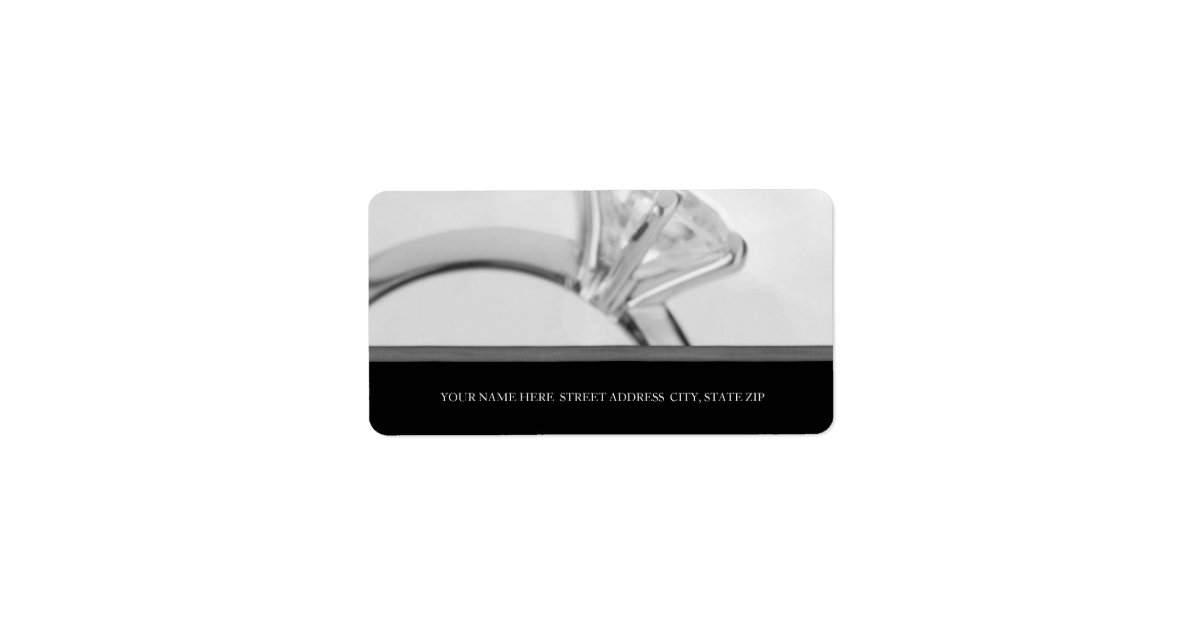 Engagement Ring Address Labels | Zazzle