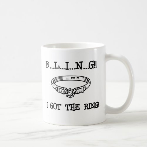 Engagement Ring Bling Coffee Mug