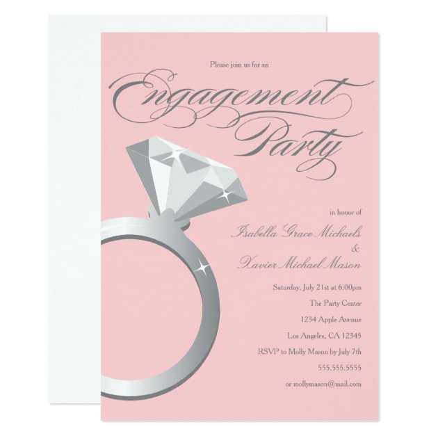 Engagement Ring - Blush | Engagement Party Invite