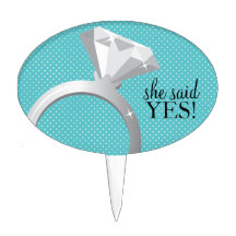 Engagement Ring Cake Topper