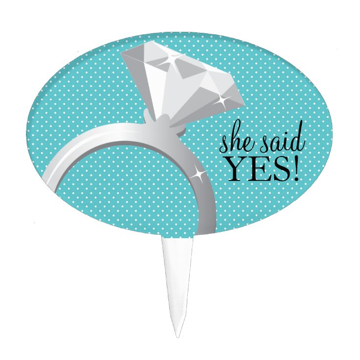 Engagement Ring Cake Topper Zazzle
